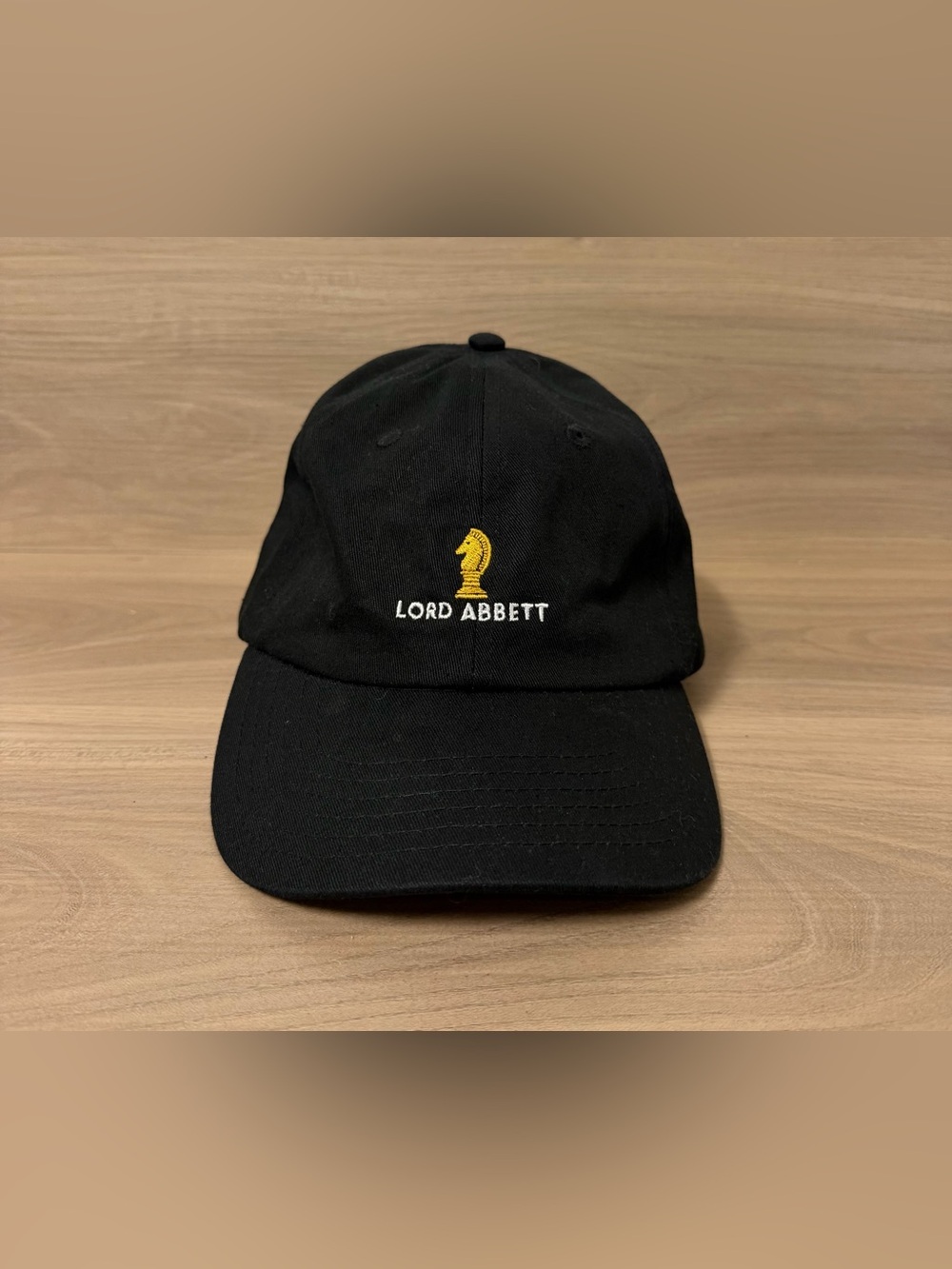 Lord Abbett Hat Cap Black Adjustable Strap Back